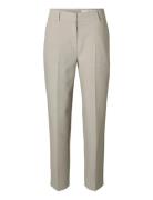 Slfrita-Ria Mw Cropped Pant Mel Noos Beige Selected