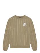 Loose Fit Sweater Pinstripe Beige Indian Blue Jeans