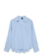 Vmthilde Ls Shirt Wvn Noos Blue Vero Moda