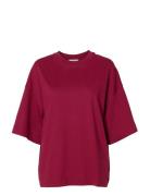 Slwcolwoman 2/4 Over D Tee Noos Burgundy Selected