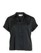 Vienna Ravenna S/S Top - Noos Black Vila