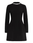 Delphi Long Sleeve Mini Dress Black Bardot