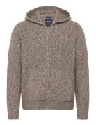 Stitchy Full Zip Hood Brown Abercrombie & Fitch
