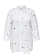 Carnew Lina Grace Ls Emb Shirt Wvn Noos White ONLY Carmakoma