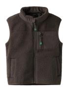 Nmmmiller Sherpa Vest Brown Name It