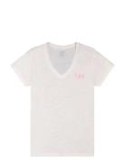 V Neck White Lee Jeans