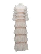 Carmine Long Sleeve Maxi Lace Dress Cream Malina