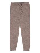 Merino Classic Rib Leggings W. Drawstrings Brown Copenhagen Colors