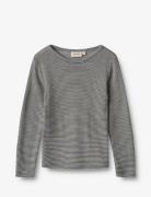 Wool T-Shirt L/S Alfie Navy Wheat