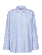 Onlosiris Ls Striped Lace Shirt Wvn Blue ONLY