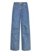 Slfwide Agathe Mw Baggy Pleated Jeans Blue Selected