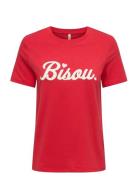 Onlcelina Life Reg S/S Top Box Cc Jrs Red ONLY