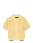 Vmdaria Ss Pol Ck Cardigan Yellow Vero Moda