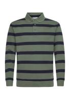 Striped Polo Sweatshirt L/S Khaki Lindbergh