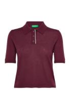 H/S Polo Shirt Burgundy United Colors Of Benetton