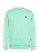 Jacquard Tape Crew Neck Green Lyle & Scott Sport