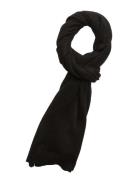 Rectangular Scarf Black Davida Cashmere