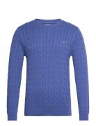 Cotton Cable C-Neck Blue GANT