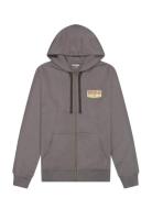 Graphic Zip Hoodie Grey Wrangler