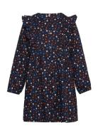 Kmgastrid L/S Twill Dress Aop Wvn Navy Kids Only