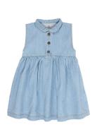 Organic Denim Dress W Collar Blue Copenhagen Colors