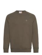 Exeter River Loopback Crew Neck Sweatshirt Leaf Green-Cassel Earth Gre...