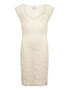 Rkdelicia Lace Capsleeve Short Dres Cream Rosemunde Kids