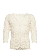 Rkdelicia Lace 3/4 Sleeve Cardigan Cream Rosemunde Kids