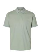 Slhfave Button Ss Polo Noos Green Selected
