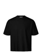 Slhrelaxaspen 2-Ply Ss O-Neck Noos Black Selected