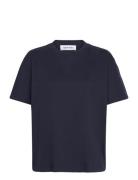 True Heavy Boxy Tee Navy Organic Basics