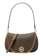 Md Chain Conv Shldr Brown Michael Kors