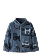 Nmmmeeko Fleece Jacket Aop2 Blue Name It