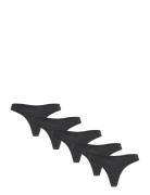 Flex Thong 5-Pack Black Organic Basics