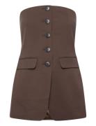 Lex Tailored Bustier Top Brown Malina