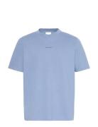 Ss Stretch Cotton Pique Nano Tee Blue Calvin Klein