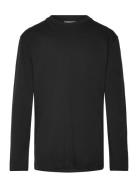 Basic O-Neck Tee L/S Black Enkel Studio
