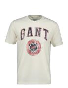 Graphic Ss T-Shirt Cream GANT