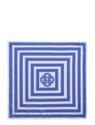 Stripe Print Silk Scarf Blue GANT