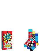 3-Pack Super Dad Socks Gift Set Patterned Happy Socks