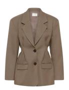 Gzpaula Waist Blazer Brown Gestuz