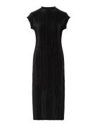 Plisse Midi Dress Black Calvin Klein
