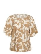 Kcmarla Blouse Beige Kaffe Curve