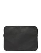 Leather Laptop Case Piping Black SANDQVIST
