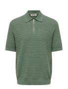 Onsmenu Reg Ss Structure Polo Knit Green ONLY & SONS