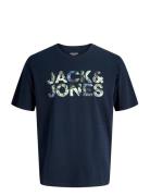 Jjejeff Logo Tee Ss Sn Jnr Navy Jack & J S