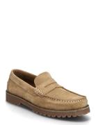 Biagreg Penny Loafer Suede Beige Bianco