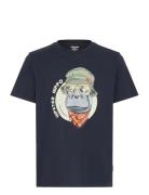 Bhkurt Funny Graphic S/S Tee Navy Blend