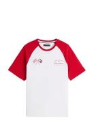 Th X Cf1 Varsity Raglan Tee White Tommy Hilfiger