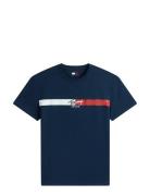 Tjm Reg Signature Stripe T Ext Navy Tommy Jeans